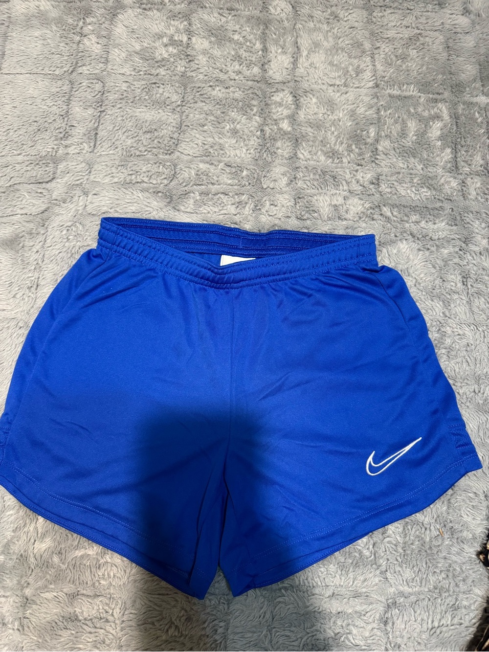 Nike Women's Bright Royal Blue Athletic Shorts with White Swoosh